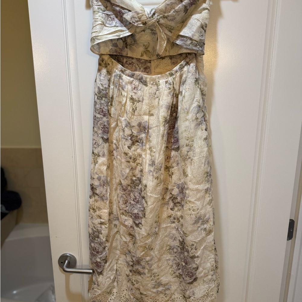 Floral Strapless Dress